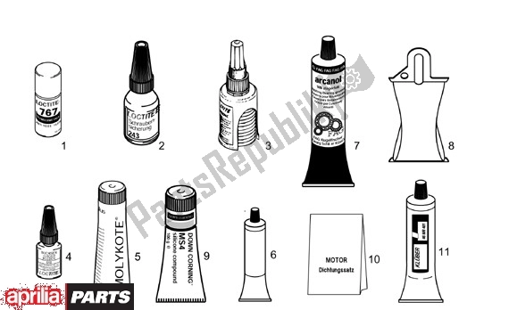 All parts for the Verbruikmateriaal of the Aprilia Scarabeo 125-150-200 Motore Rotax 15 1999 - 2003