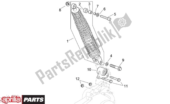 Todas las partes para Varillaje De Suspensión Trasera de Aprilia Scarabeo 125-200 16 2003