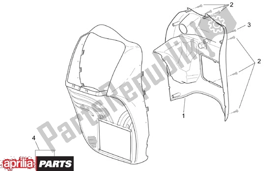 All parts for the Beenschild Binnenzijde of the Aprilia Scarabeo 125-200 16 2003