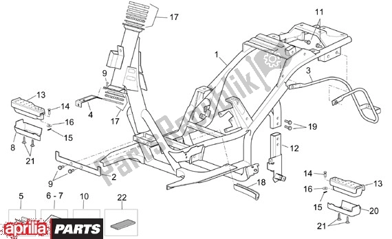 Toutes les pièces pour le Frame du Aprilia Scarabeo 125-200 16 2003