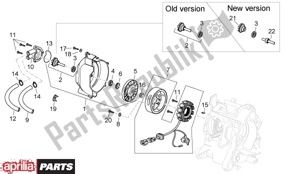 Alle onderdelen voor de Ontsteking van de Aprilia Scarabeo 125-200 16 2003