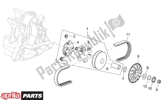 Toutes les pièces pour le Primaire Poelie du Aprilia Scarabeo 125-200 16 2003