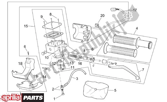 Todas as partes de Schakelingen Links do Aprilia Scarabeo 125-200 16 2003