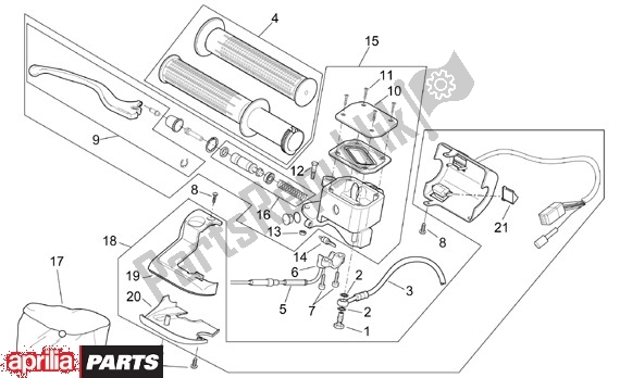 Toutes les pièces pour le Schakelingen Rechts du Aprilia Scarabeo 125-200 16 2003