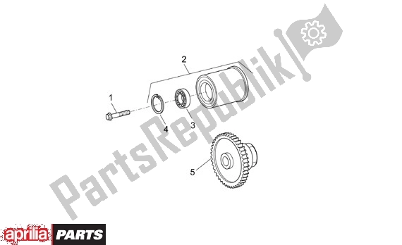 Alle onderdelen voor de Startmotor Tandwiel van de Aprilia Scarabeo 125-200 16 2003
