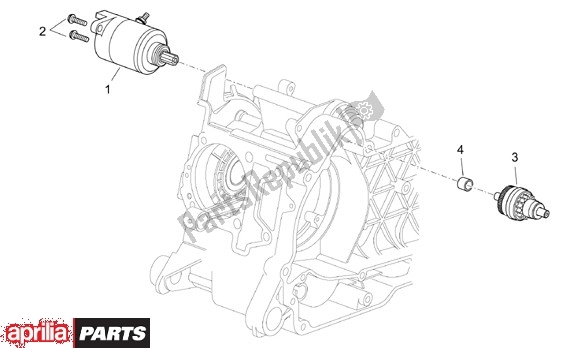 Alle onderdelen voor de Startmotor van de Aprilia Scarabeo 125-200 16 2003