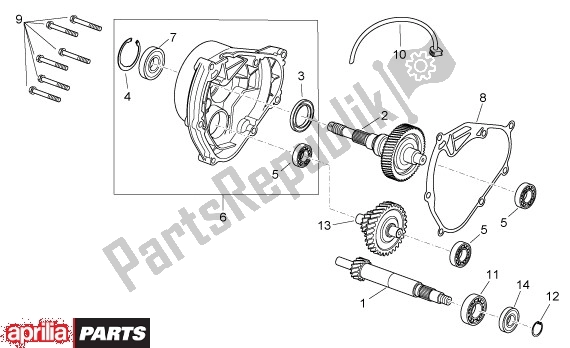 All parts for the Transmision of the Aprilia Scarabeo 125-200 16 2003