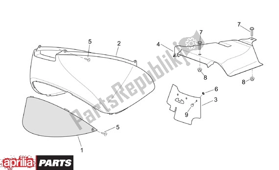 All parts for the Verkleding of the Aprilia Scarabeo 125-200 16 2003