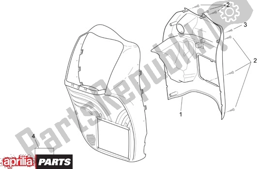 Todas as partes de Beenschild Binnenzijde do Aprilia Scarabeo 125-250 660 2004 - 2006