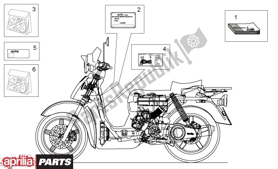 Todas as partes de Bordje En Leiding do Aprilia Scarabeo 125-250 660 2004 - 2006