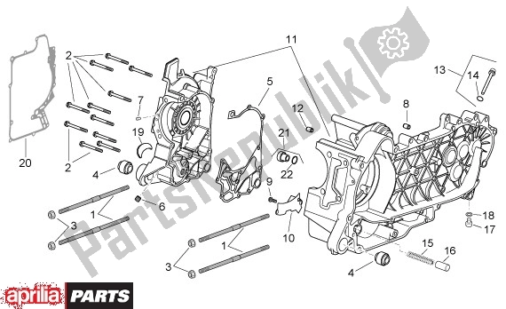 Todas as partes de Bloco Do Motor do Aprilia Scarabeo 125-250 660 2004 - 2006