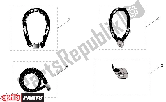 Alle Teile für das Diefstalbeveiligen des Aprilia Scarabeo 125-250 660 2004 - 2006