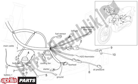 Todas las partes para Elektrische Installatie Ii de Aprilia Scarabeo 125-250 660 2004 - 2006