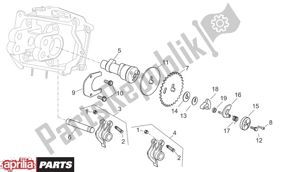 All parts for the Camshaft of the Aprilia Scarabeo 125-250 660 2004 - 2006