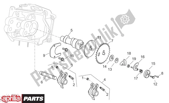 All parts for the Camshaft of the Aprilia Scarabeo 125-250 660 2004 - 2006