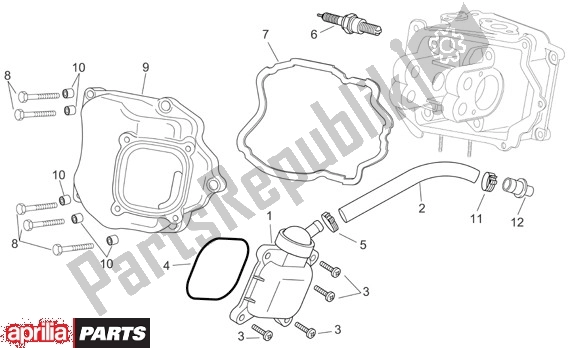 All parts for the Olieaftapafsluiter of the Aprilia Scarabeo 125-250 660 2004 - 2006