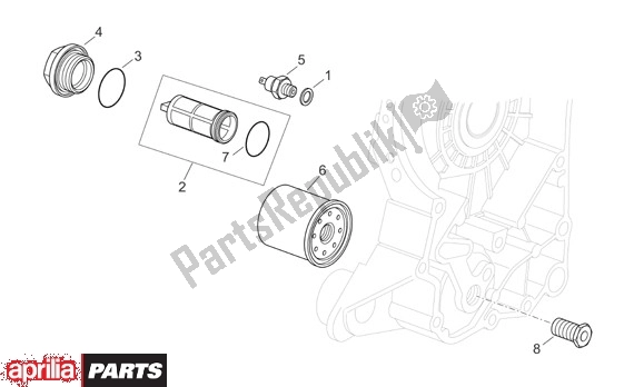 Todas as partes de Oliefilterinzet do Aprilia Scarabeo 125-250 660 2004 - 2006