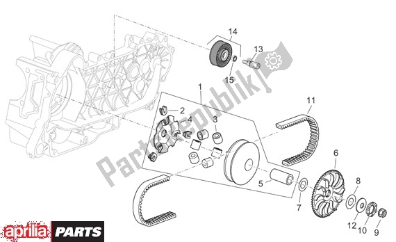 Toutes les pièces pour le Primaire Poelie du Aprilia Scarabeo 125-250 660 2004 - 2006