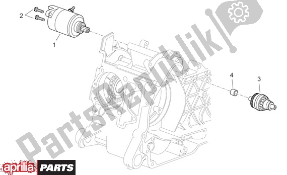 All parts for the Starter Motor of the Aprilia Scarabeo 125-250 660 2004 - 2006
