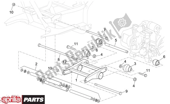 Toutes les pièces pour le Swingarm du Aprilia Scarabeo 125-250 660 2004 - 2006