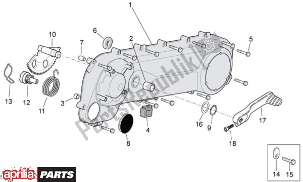 Tutte le parti per il Bedekking Variator del Aprilia Scarabeo 2T EU2 Motore Piaggio 58 50 2010 - 2011