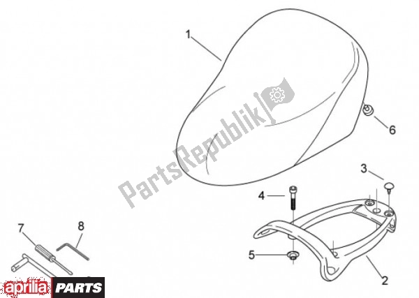 Alle Teile für das Buddyseat des Aprilia Scarabeo 2T EU2 Motore Piaggio 58 50 2010 - 2011