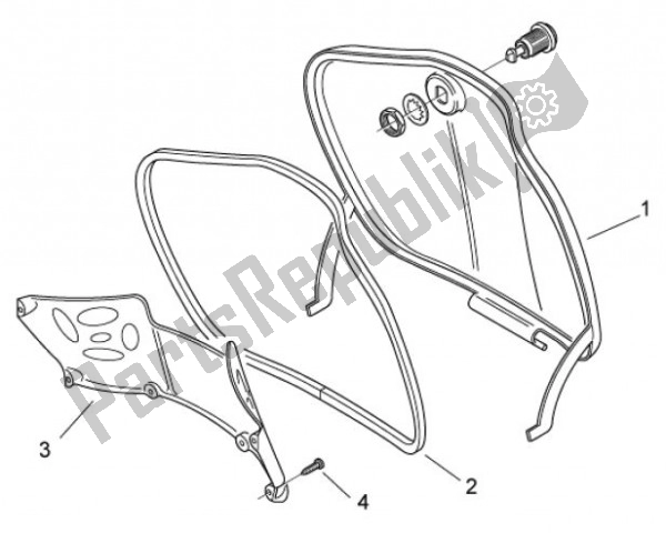 Toutes les pièces pour le Koffer Voor du Aprilia Scarabeo 2T EU2 Motore Piaggio 58 50 2010 - 2011