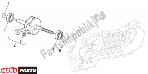 All parts for the Crankshaft of the Aprilia Scarabeo 2T EU2 Motore Piaggio 58 50 2010 - 2011