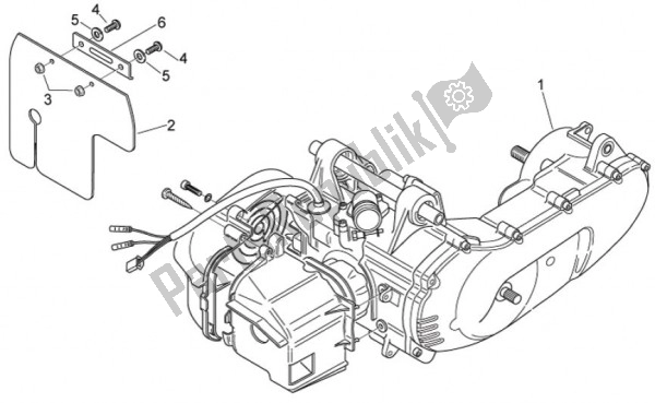 All parts for the Engine of the Aprilia Scarabeo 2T EU2 Motore Piaggio 58 50 2010 - 2011