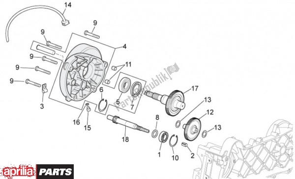 All parts for the Transmision of the Aprilia Scarabeo 2T EU2 Motore Piaggio 58 50 2010 - 2011