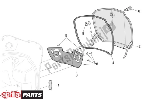 Todas las partes para Bagagevakklap de Aprilia Scarabeo 4T 663 100 2001 - 2004