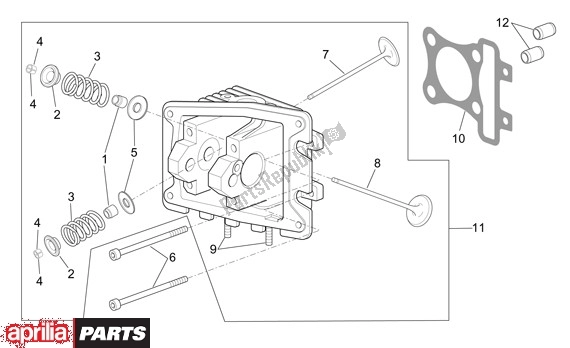 Wszystkie części do Cilinderkop Ventielen Aprilia Scarabeo 4T 663 100 2001 - 2004