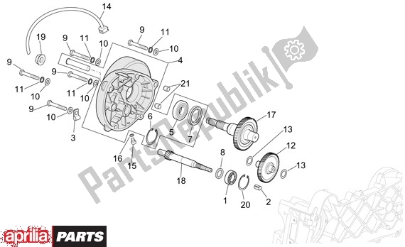 Todas las partes para Transmision de Aprilia Scarabeo 4T 663 100 2001 - 2004