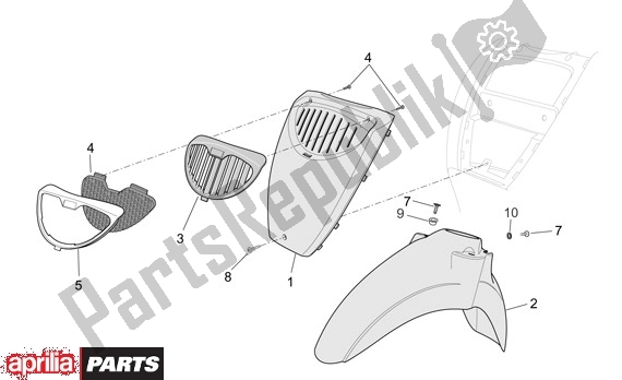 Toutes les pièces pour le Voorschermafdekkingen du Aprilia Scarabeo 4T 663 100 2001 - 2004