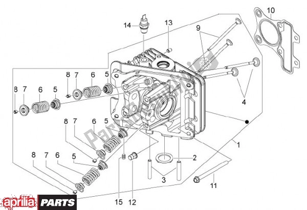 Toutes les pièces pour le Culasse du Aprilia Scarabeo 4T 4V 61 50 2010