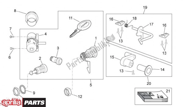 Todas as partes de Conjunto De Slots do Aprilia Scarabeo 4T 4V 61 50 2010