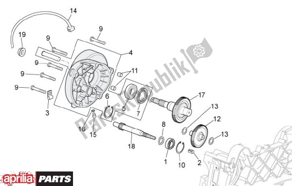 All parts for the Transmision of the Aprilia Scarabeo 4T 4V 61 50 2010