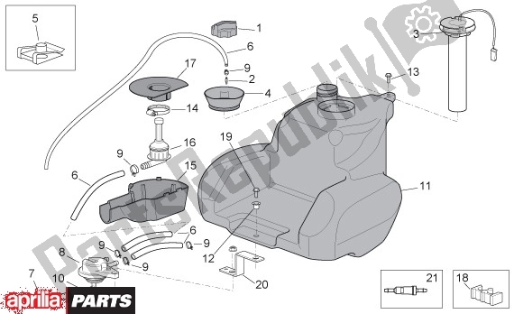 Tutte le parti per il Serbatoio Di Carburante del Aprilia Scarabeo 4T 4V NET 65 50 2009