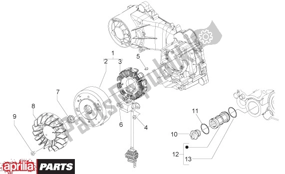 Todas las partes para Alternador de Aprilia Scarabeo 4T 4V NET 65 50 2009