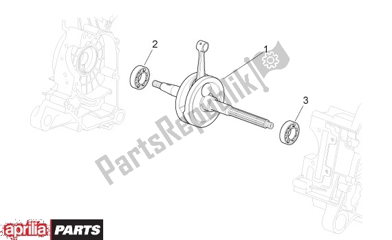 All parts for the Crankshaft of the Aprilia Scarabeo 4T 4V NET 65 50 2009