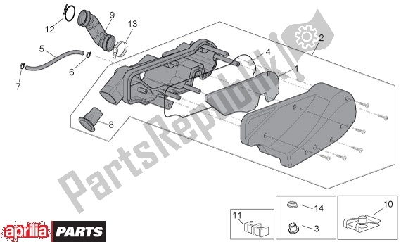 Tutte le parti per il Filtro Dell'aria del Aprilia Scarabeo 4T 4V NET 65 50 2009