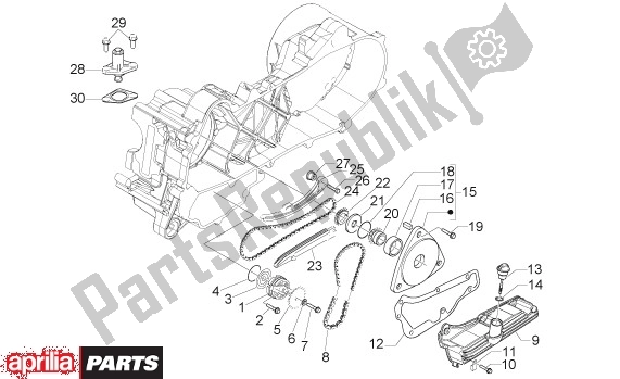 Tutte le parti per il Pompa Dell'olio del Aprilia Scarabeo 4T 4V NET 65 50 2009