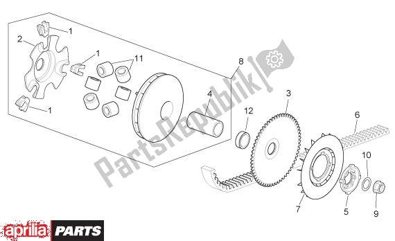 Toutes les pièces pour le Primaire Poelie du Aprilia Scarabeo 4T 4V NET 65 50 2009