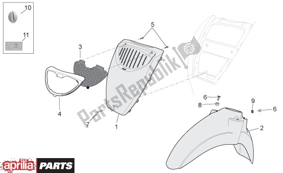 Todas las partes para Defensa de Aprilia Scarabeo 4T 4V NET 65 50 2009