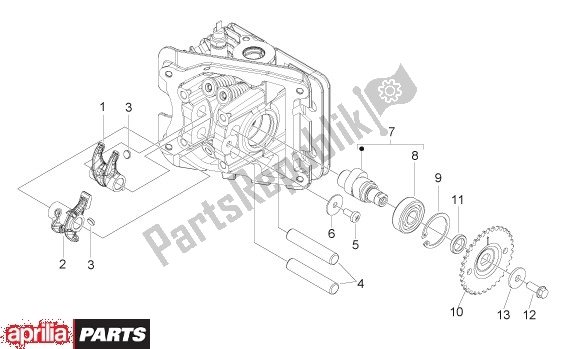 Alle Teile für das Tuimelaars Nokkenas des Aprilia Scarabeo 4T 4V NET 65 50 2009