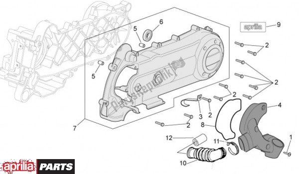 All parts for the Bedekking Variator of the Aprilia Scarabeo 4T 4V NET 73 50 2010