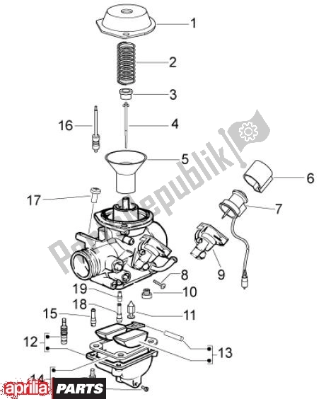 All parts for the Bestanddeelen Carburateur of the Aprilia Scarabeo 4T 4V NET 73 50 2010