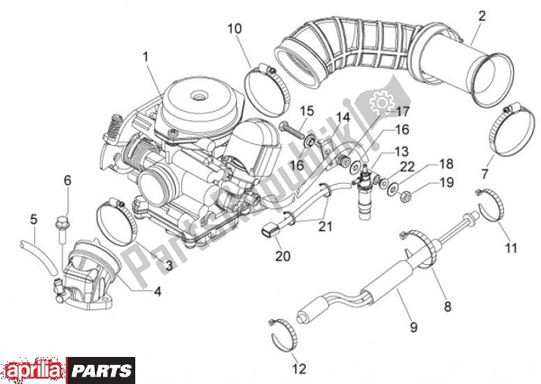 Alle onderdelen voor de Carburateur van de Aprilia Scarabeo 4T 4V NET 73 50 2010