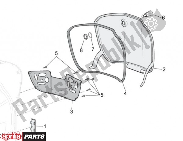 Todas las partes para Koffer Voor de Aprilia Scarabeo 4T 4V NET 73 50 2010