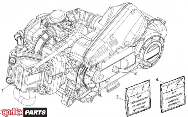 Alle onderdelen voor de Motor van de Aprilia Scarabeo 4T 4V NET 73 50 2010